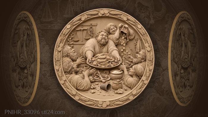 Generous host abundant feast merriment 3d STL model