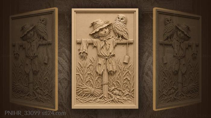 Scarecrow hat tilting under the bird weight 3d STL model