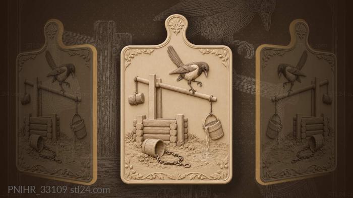 Bucket swings beneath the balancing magpie 3d STL model
