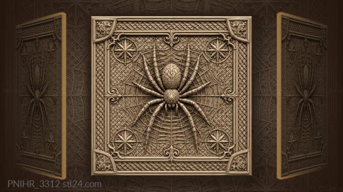 Spider floral web starburst design 3d STL model
