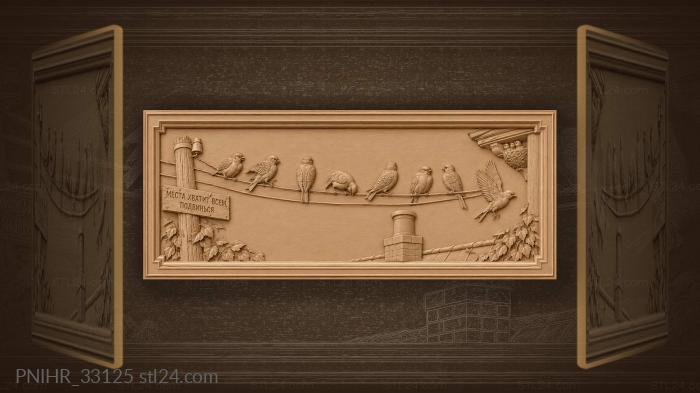 Departing sparrow makes room for companions 3d STL model