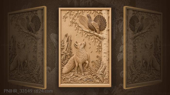 Fox birch grouse spring awakening 3d STL model