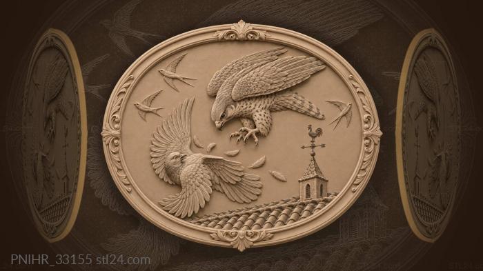 Falcon’s swift descent pigeon escape 3d STL model