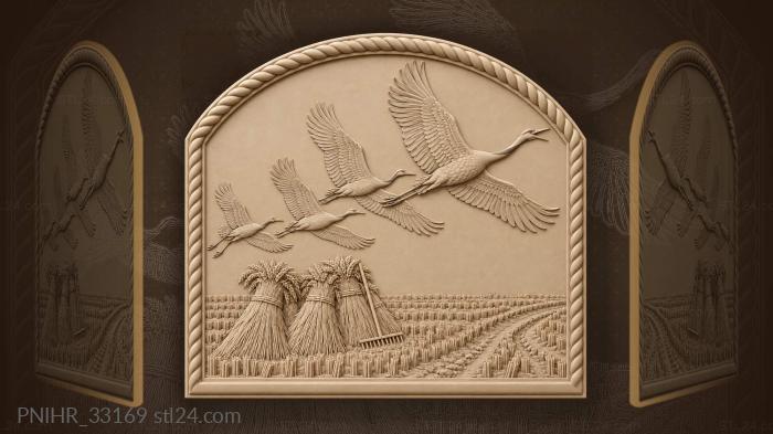 Straggling crane races to rejoin flock 3d STL model
