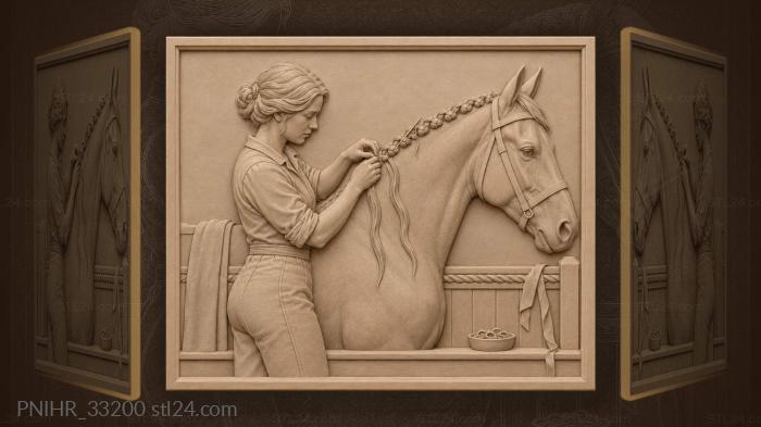Ribbons in the mane with a rhyming motto 3d STL model
