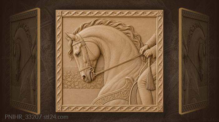 Horse head strong rein control 3d STL model