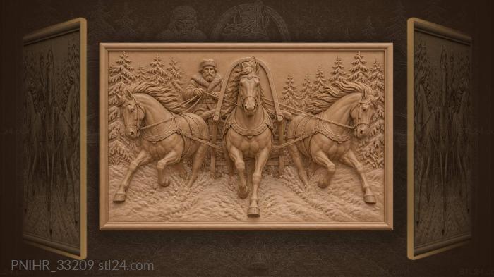 Troika charges forward through winter snow 3d STL model