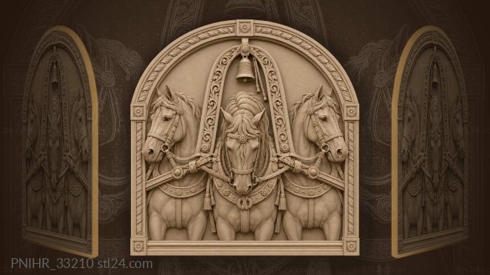 Horse under arched bell strap 3d STL model