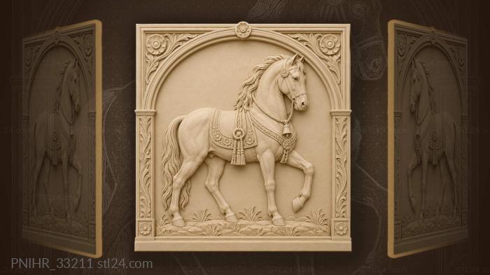 Arch with horse and ringing bell 3d STL model