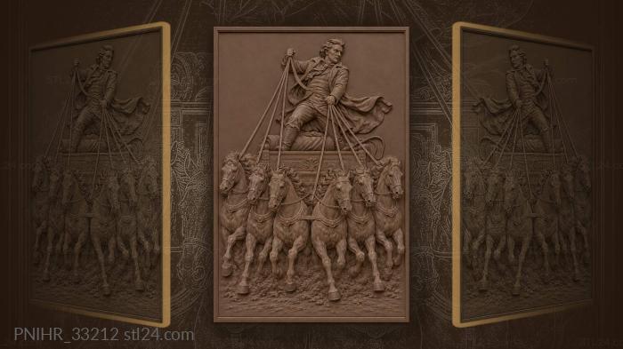 Coachman hauls hard on left rein · Ludwig van Beethoven 3d STL model