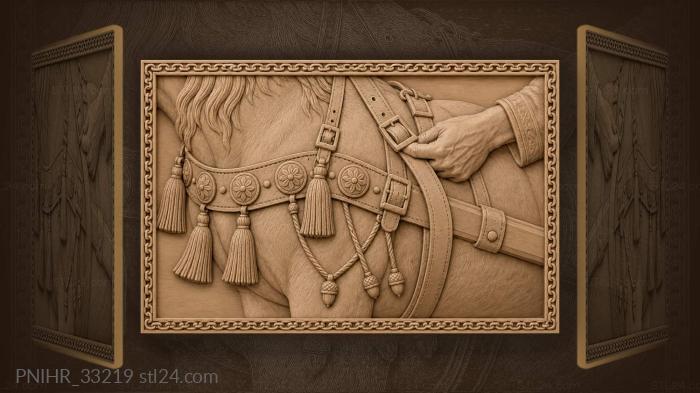 Harness horse pulls against shoulder straps 3d STL model