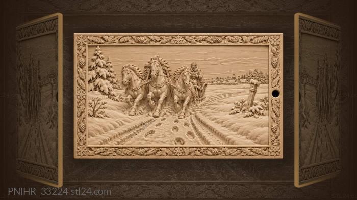 Sleigh slips beneath the skyline 3d STL model