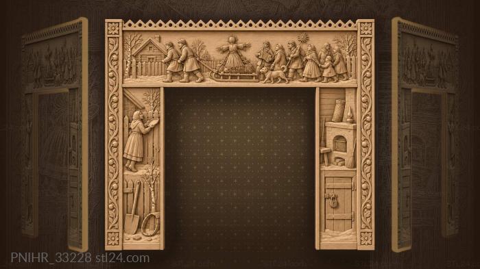 Straw effigy carried past an empty pan 3d STL model