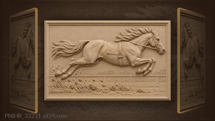 Galloping horse powerful leap freedom 3d STL model