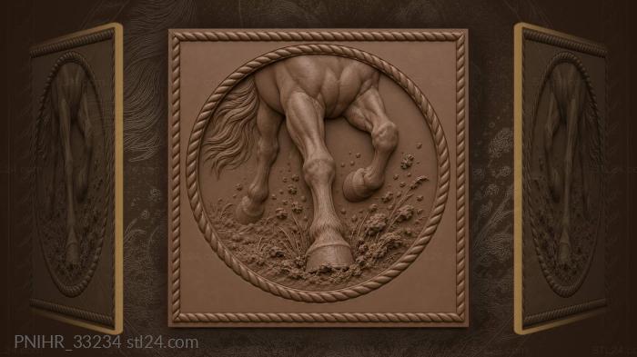 Galloping horse tearing up earth 3d STL model