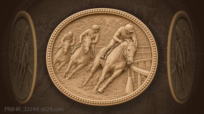 Riders fight for the inside rail 3d STL model