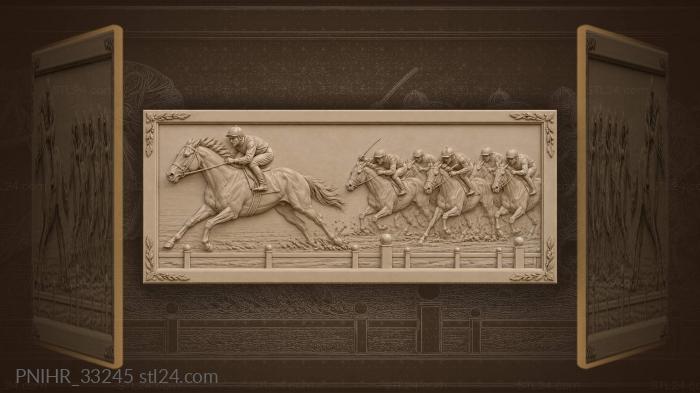 Leading horse breaks from the pack 3d STL model