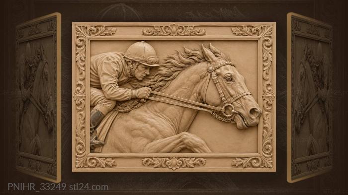 Racehorse head speed powerful tension 3d STL model