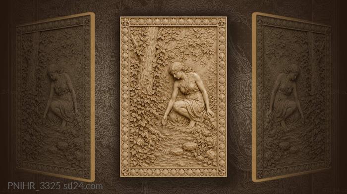 Forest stream and berry thicket 3d STL model