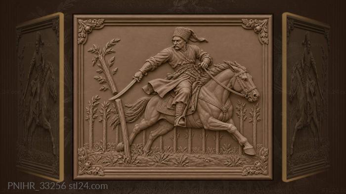 Cossack attack willow tree gallop 3d STL model