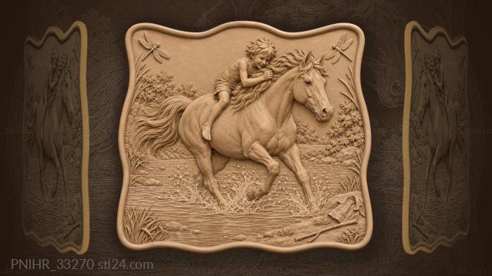 Wild horse ride summer freedom 3d STL model