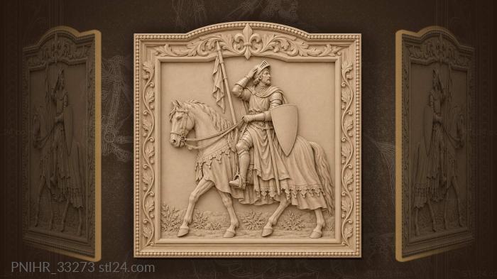 Knight converses with unseen companion 3d STL model