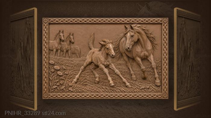 Young foal wobbles into its first run 3d STL model