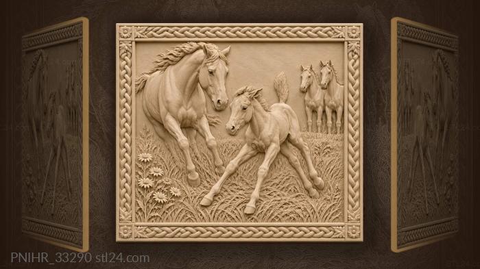 Slender legs carry the foal past yearlings 3d STL model