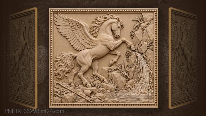 Pegasus striking rock spring awakening 3d STL model