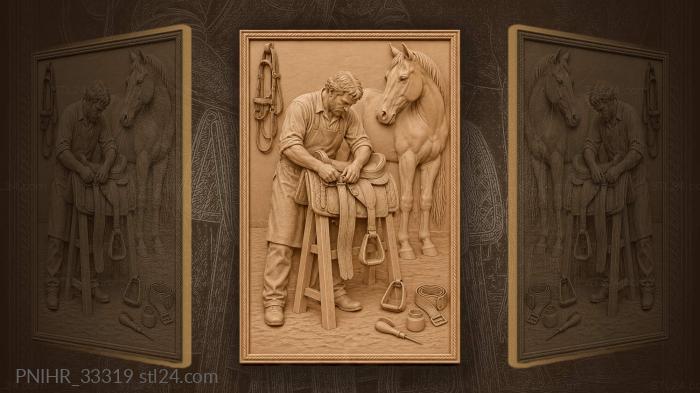 Saddler tightening horse girth buckle 3d STL model