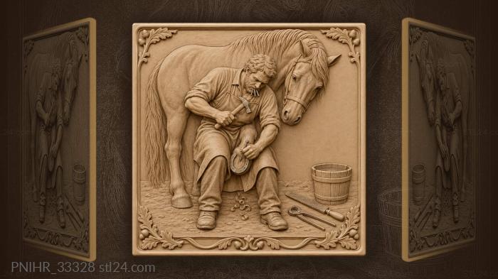 Nails clenched in the farrier lips 3d STL model