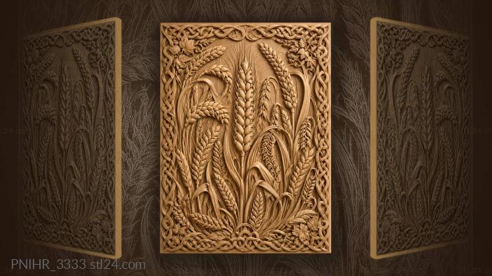 Wheat stalks wrapping a column top to bottom 3d STL model