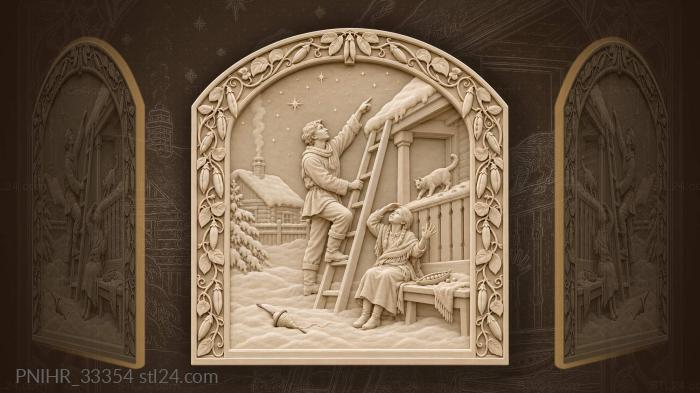 Starry night ladder and counting fingers 3d STL model