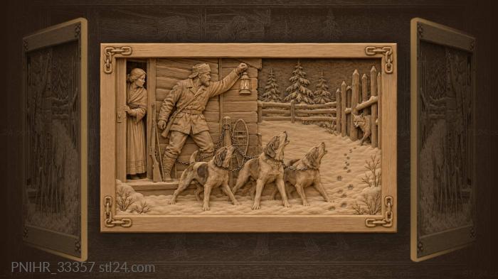 Rifleman hears hounds while a fox slips 3d STL model