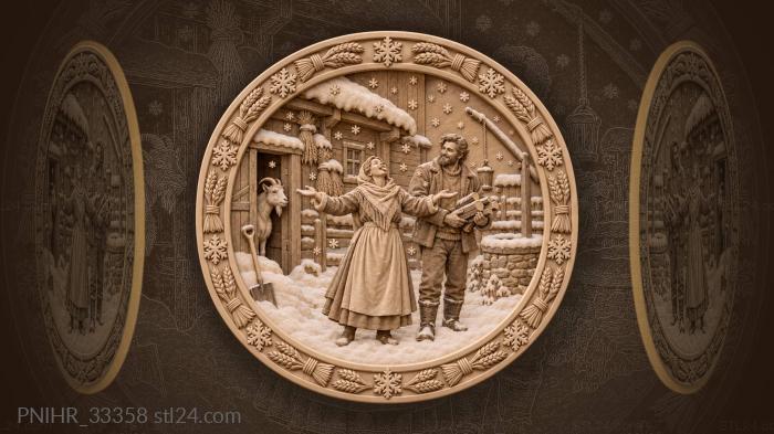 Winter joy at the farmstead 3d STL model