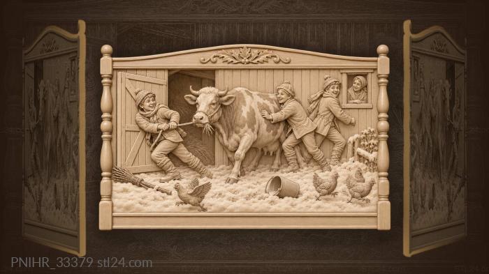 Lads steal the cow when treats fail 3d STL model