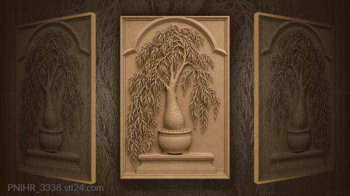 Bottle tree with trailing leaves 3d STL model