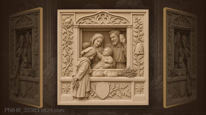 Caroller bows at the family window 3d STL model
