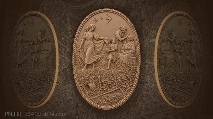 Morning dew gathering rural scene 3d STL model