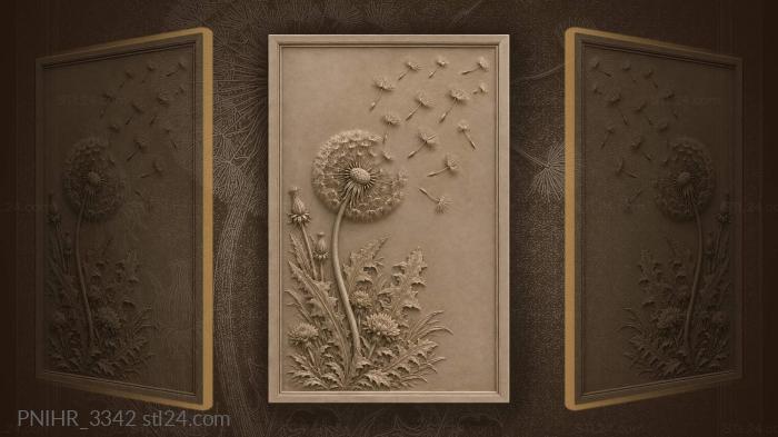 Floating dandelion seeds airy lightness 3d STL model
