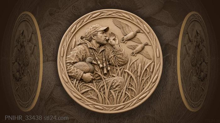 Duck call at his lips and strap whistles 3d STL model