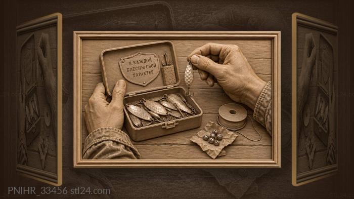 Fishing lures tackle check detail 3d STL model