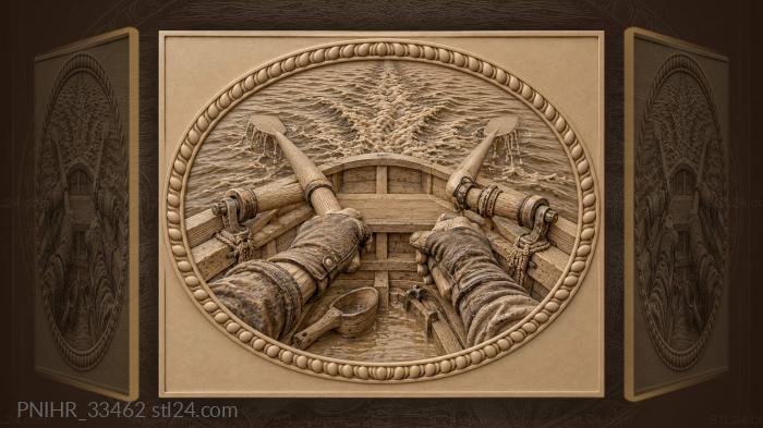 Rower feathers one dripping blade midstroke 3d STL model