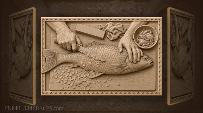 Fish cleaning fresh catch bounty 3d STL model