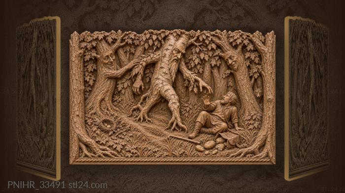 Walking birch approaches fallen traveler 3d STL model