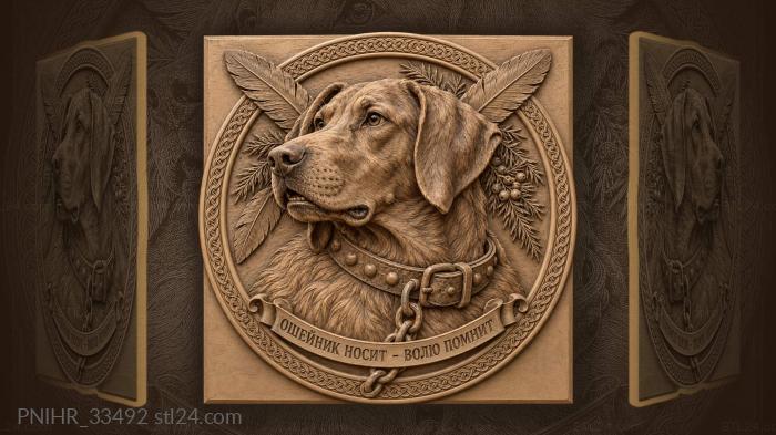 Loyal hunter with juniper and feathers 3d STL model
