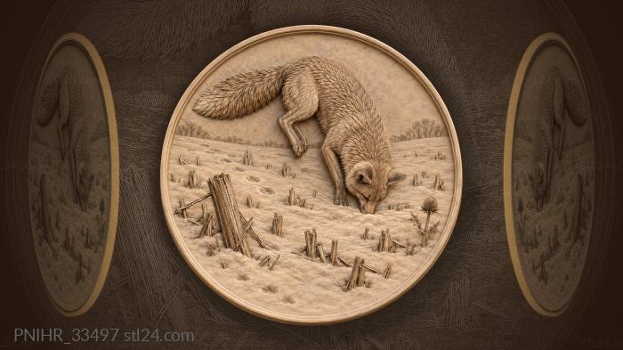 Up on its forelegs over a stubble field 3d STL model