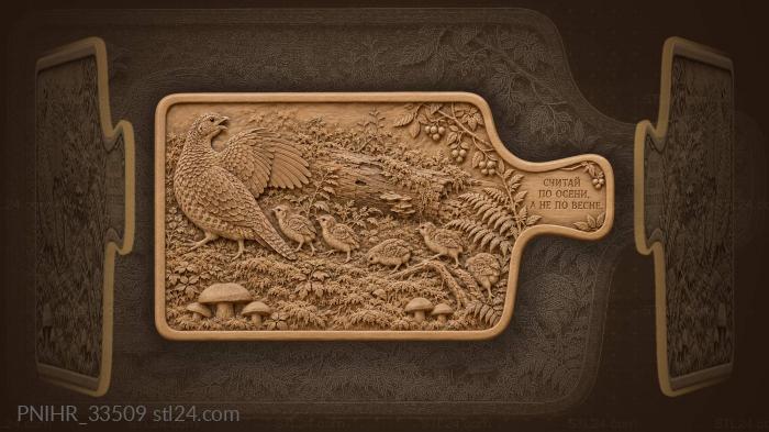 Chick scrambles over forest root 3d STL model