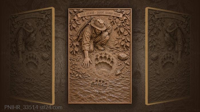 Hunter’s find fresh bear track 3d STL model