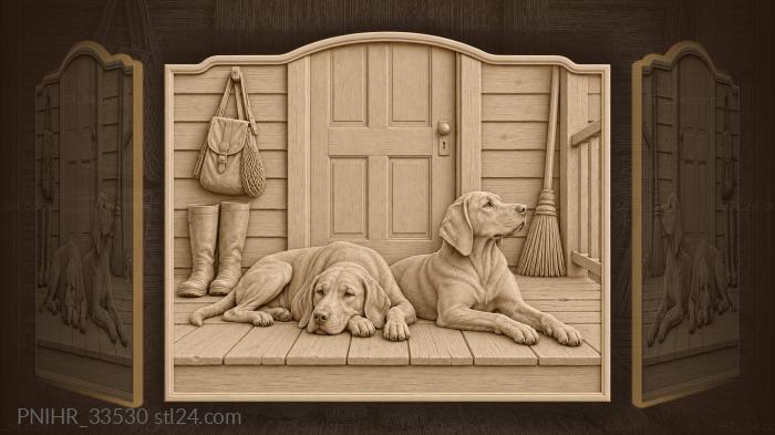 Quiet porch hounds summer rest 3d STL model